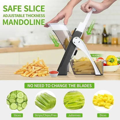 Adjustable Vegetable Cutter - 4-in-1 Mandoline